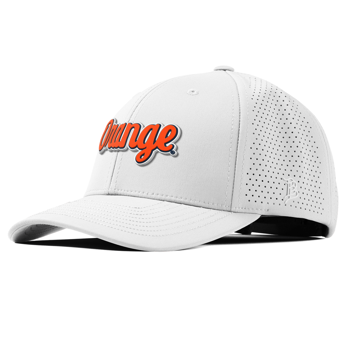 Syracuse University "Orange Throwback Script" Curved Elite XGen White