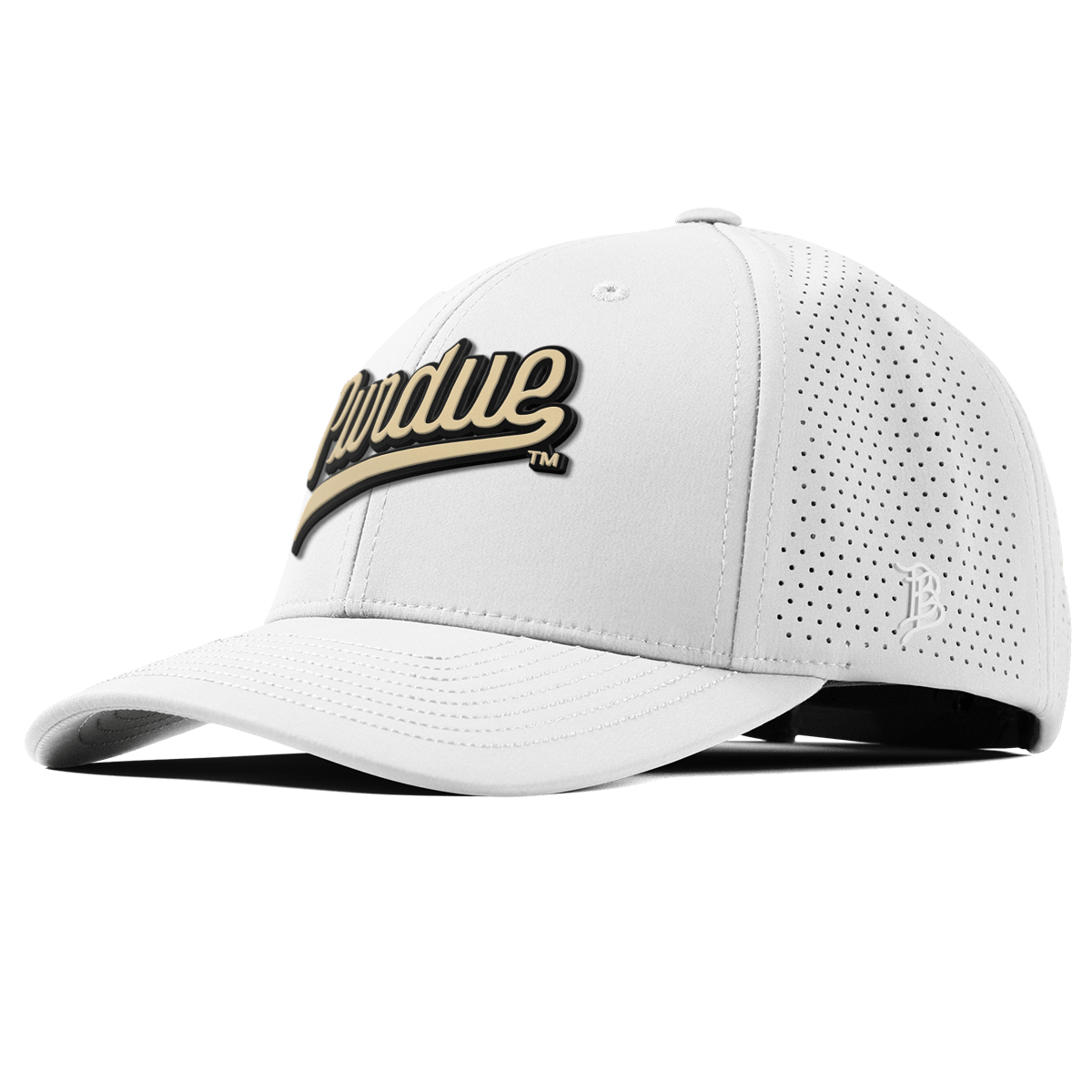Purdue University "Purdue Script Gold" Curved Elite XGen™ White