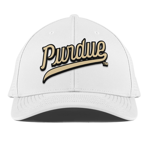 Purdue University "Purdue Script Gold" Curved Elite XGen™ White