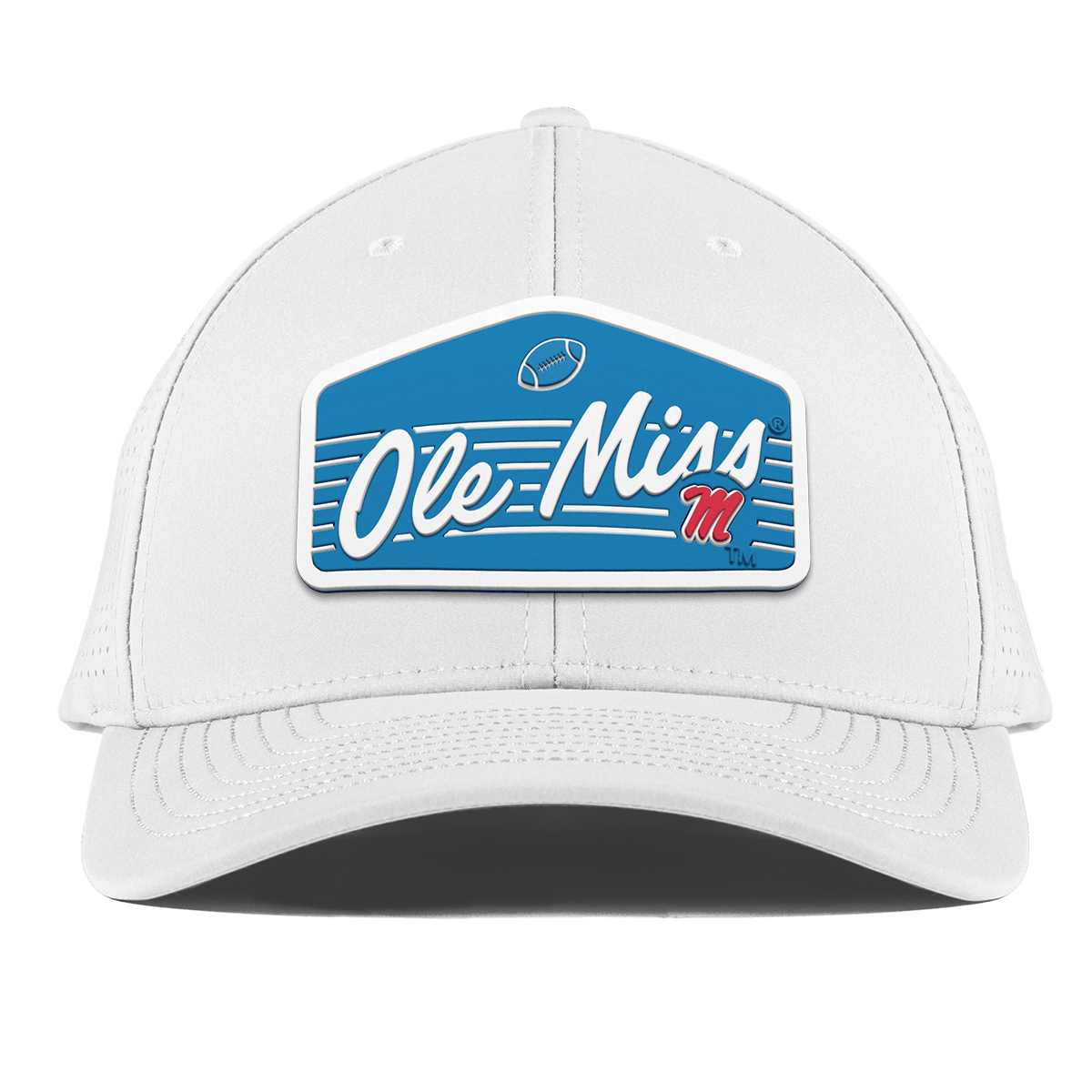 University of Mississippi "Rebel Football" Curved Elite XGen™ White