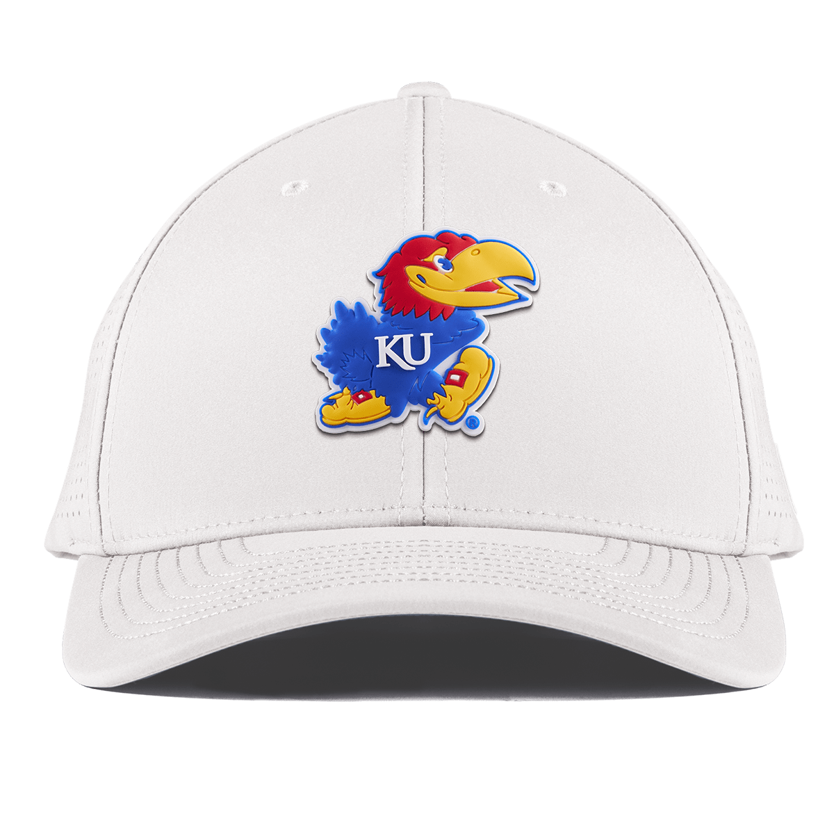 University of Kansas "Rock Chalk Jayhawk" Curved Elite XGen™ White