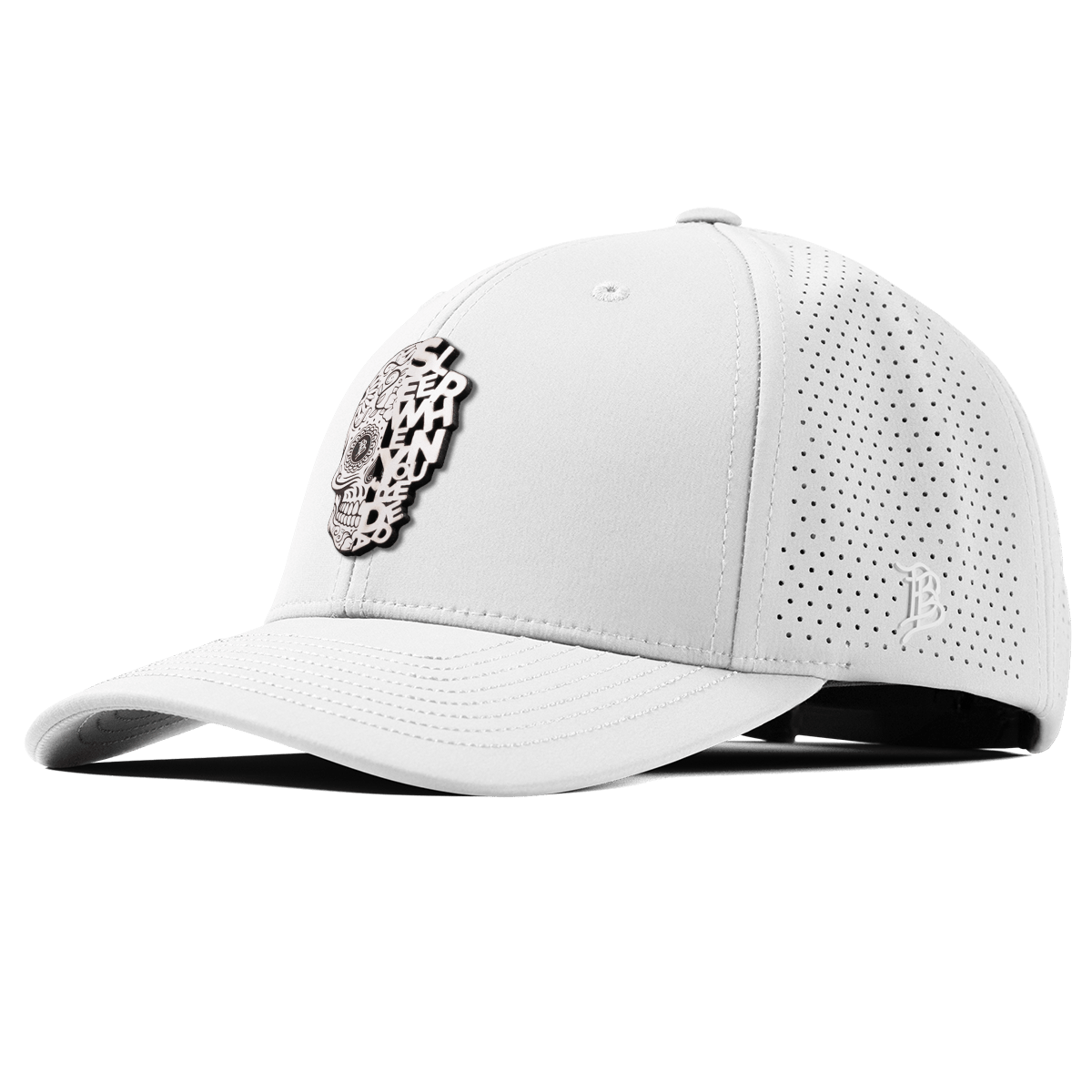 Sleep When You're Dead Skull Curved Elite XGen™ White