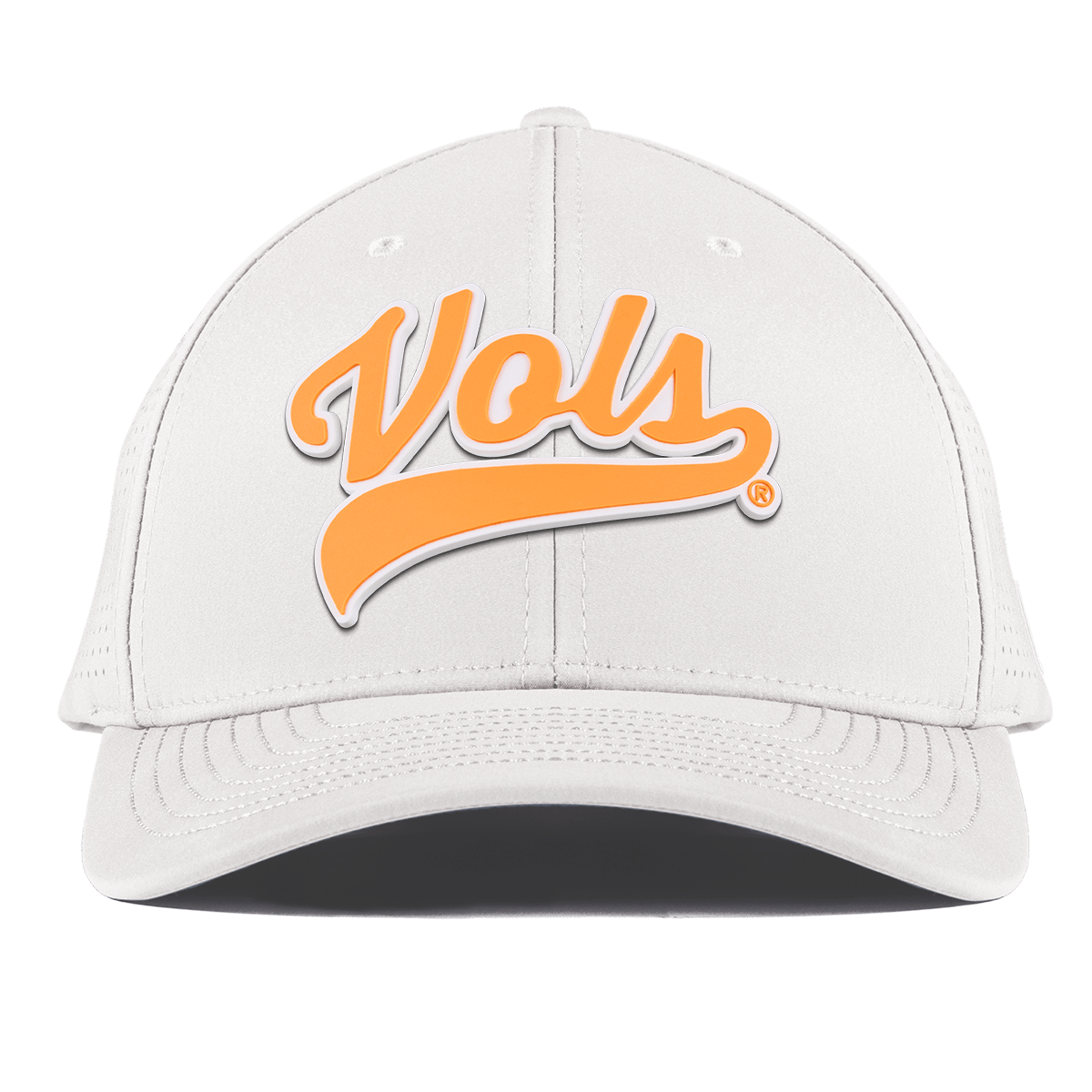 University of Tennessee "Tennessee Vols Script" Curved Elite XGen™ White