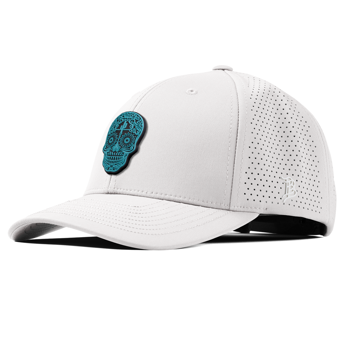 Turquoise Skull PVC Curved Elite XGen™ White