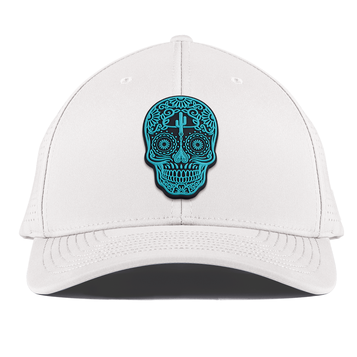 Turquoise Skull PVC Curved Elite XGen™ White