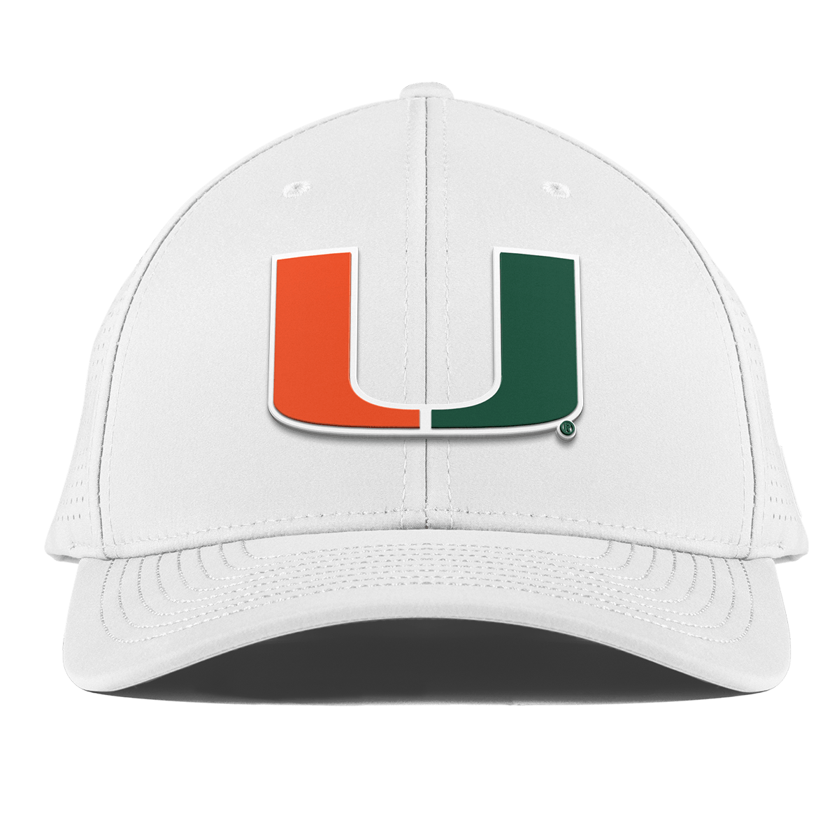 University of Miami "Miami Team Logo" Curved Elite XGen™ White