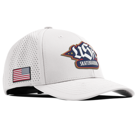 USA Skateboarding Team Logo Curved Elite XGen™ White