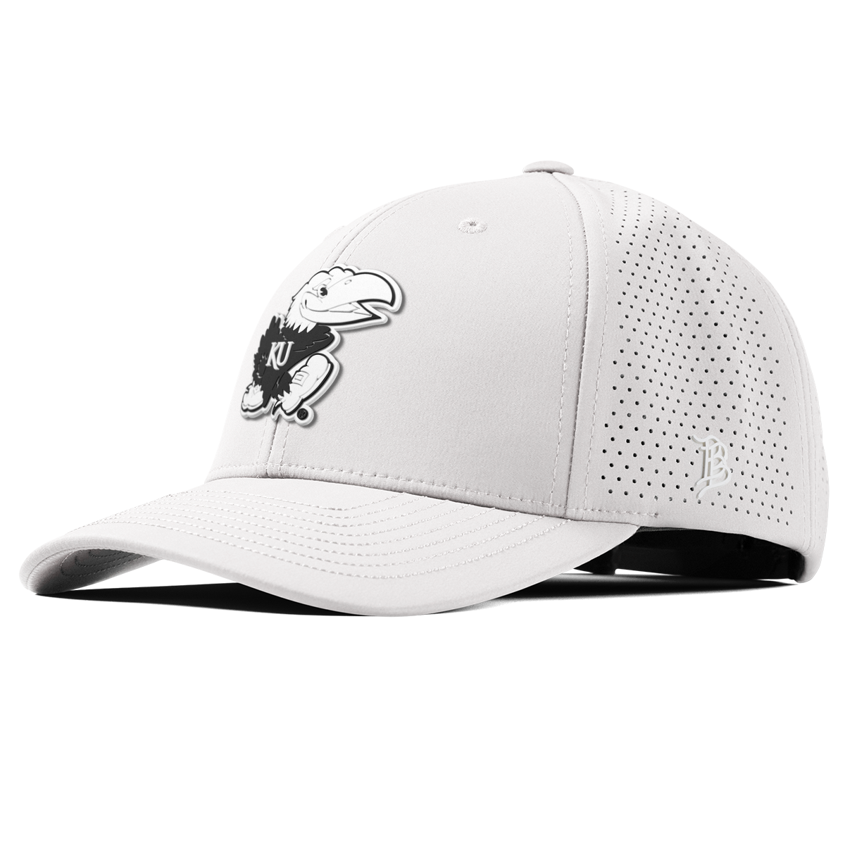 University of Kansas "Vintage Jayhawk" Curved Elite XGen™ White