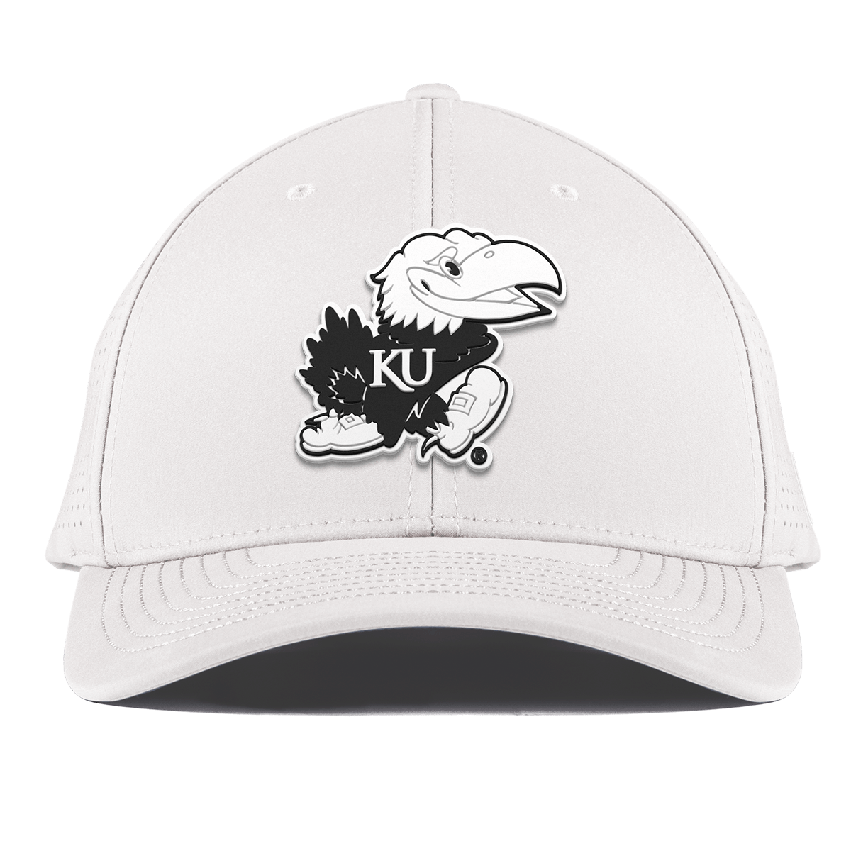 University of Kansas "Vintage Jayhawk" Curved Elite XGen™ White
