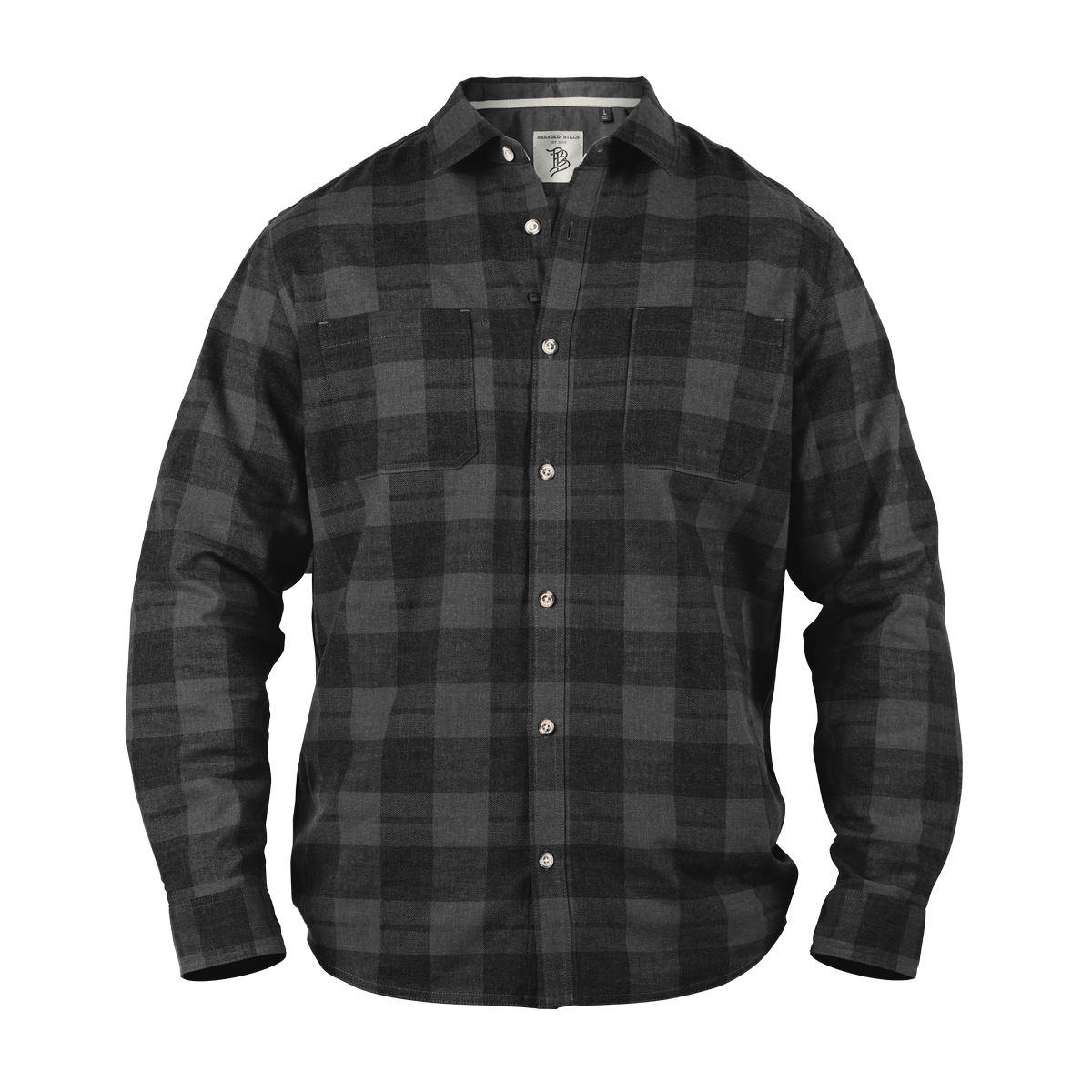 Myca™  Plaid Button-Up Charcoal