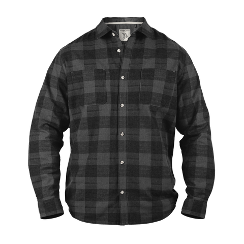 Myca™  Plaid Button-Up Charcoal