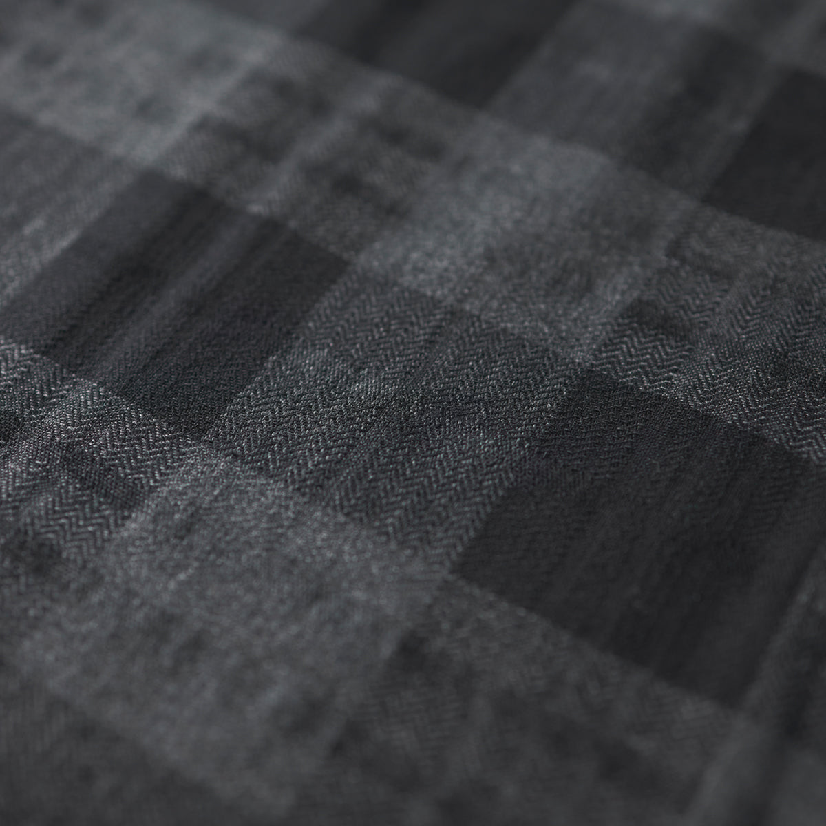 Myca™  Plaid Button-Up Fabric Charcoal