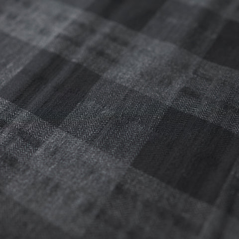 Myca™  Plaid Button-Up Fabric Charcoal