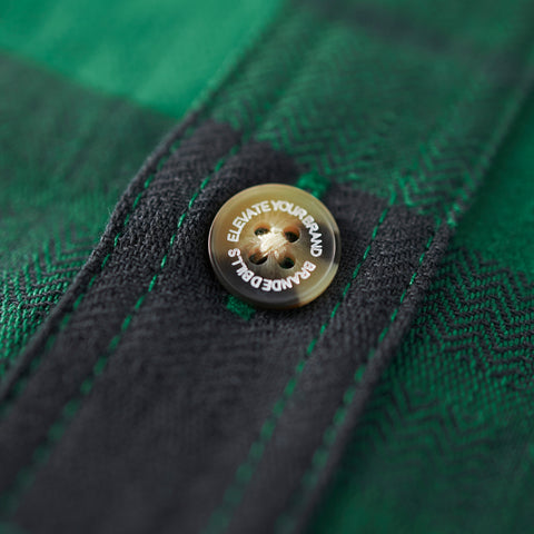 Myca™ Plaid Button-Up  Button Kelly Green