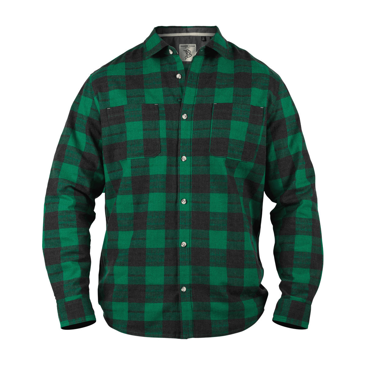 Myca™  Plaid Button-Up Kelly Green