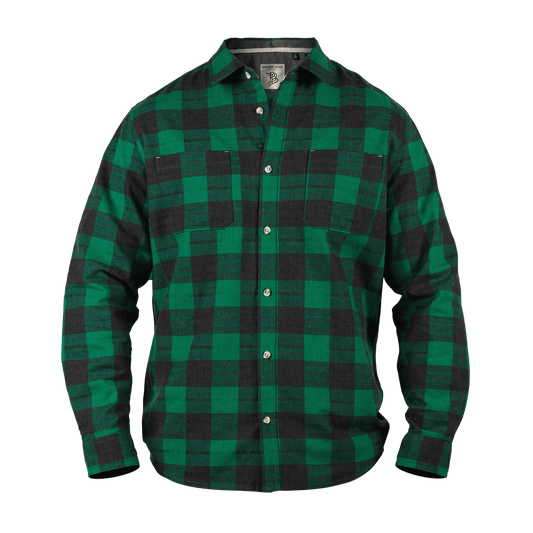 Myca™  Plaid Button-Up Kelly Green