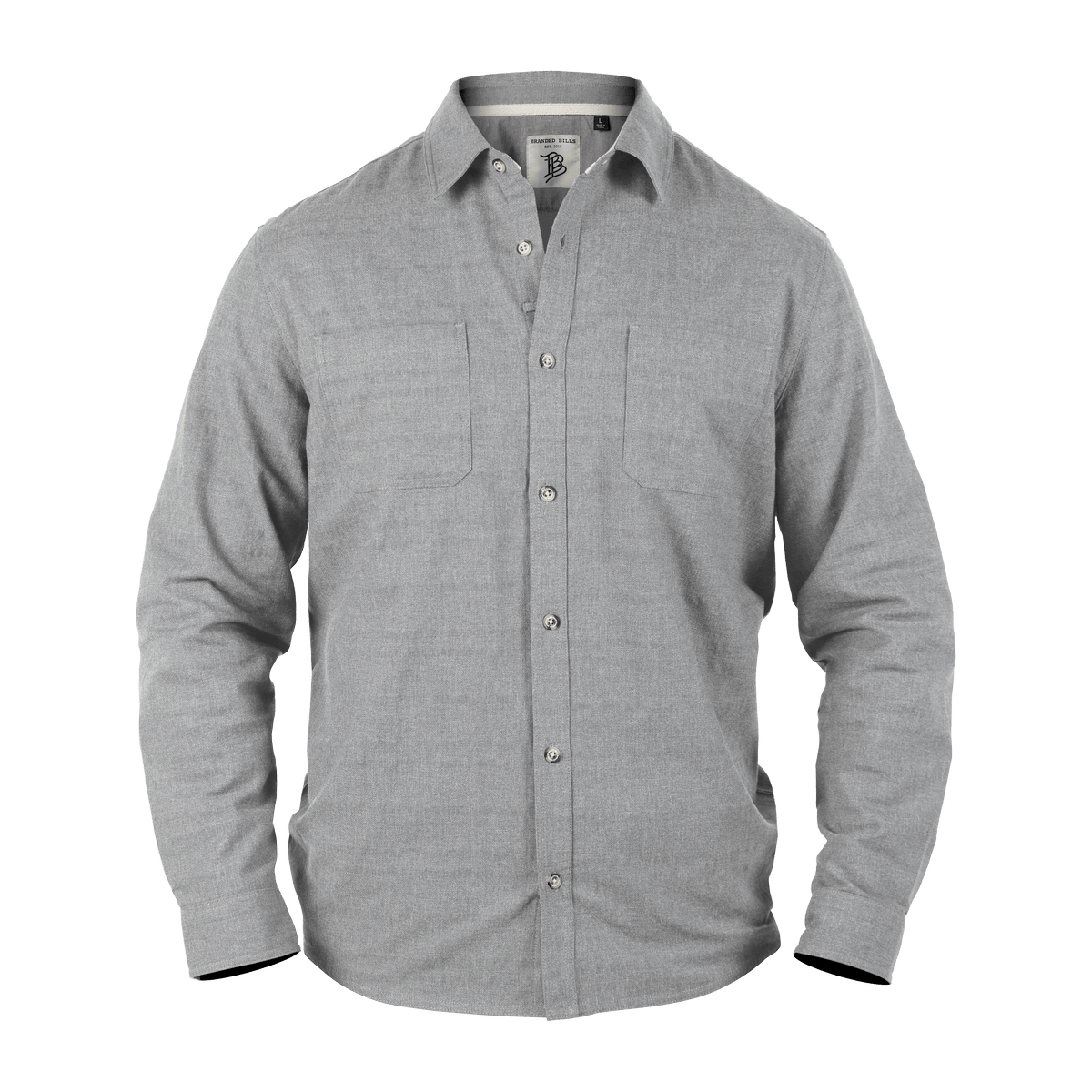 Myca™  Solid Button-Up Front Gray
