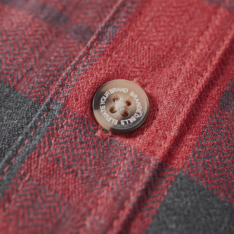 Myca™ Plaid Button-Up Button Red