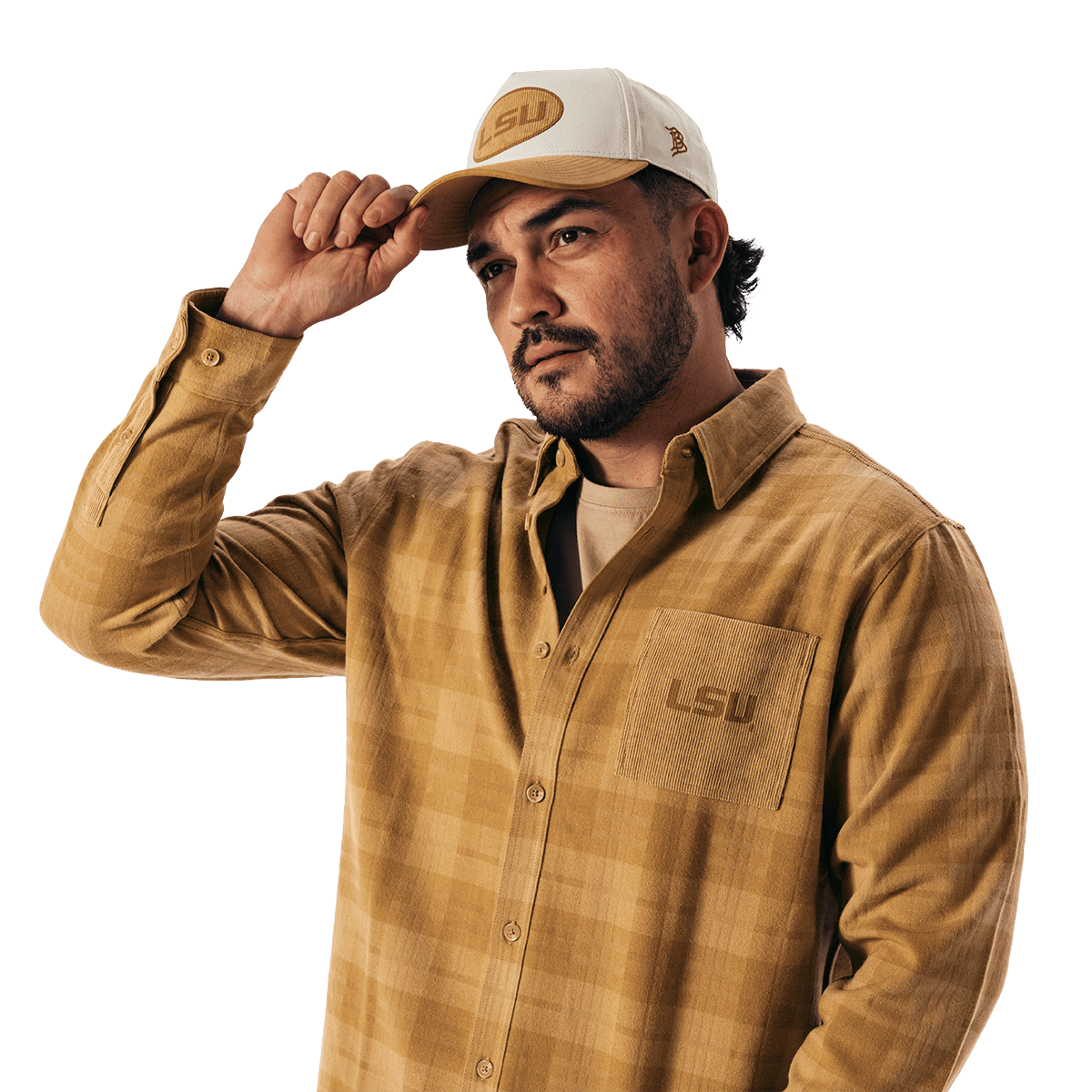 Louisiana State University "LSU" Cordridge™ Flannel Wheat