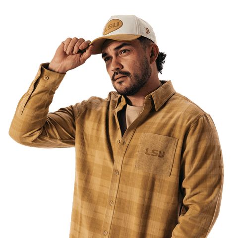 Louisiana State University "LSU" Cordridge™ Flannel Wheat