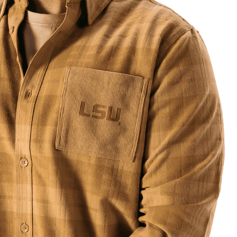 Louisiana State University "LSU" Cordridge™ Flannel Wheat