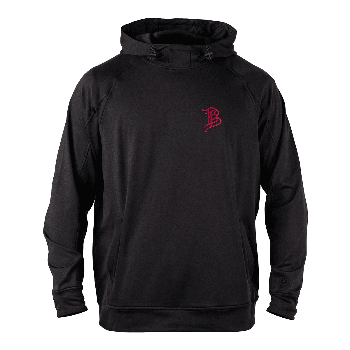 Stacked BB Icon  Silicone Performance Hoodie Black