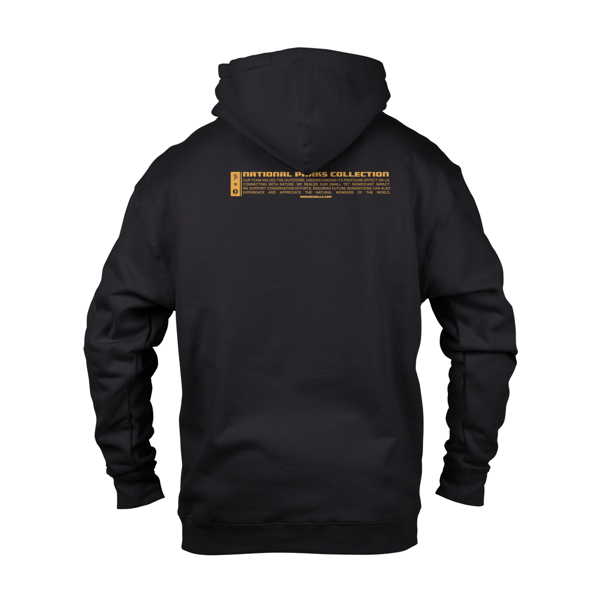 Yosemite National Park Hoodie Back Black