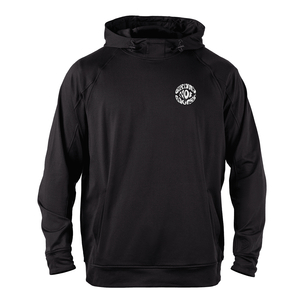 Birdies Not Bogeys® Performance Hoodie Back Black