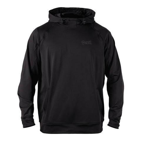 Est. 2015 Stacked Silicone Script Performance Hoodie Black