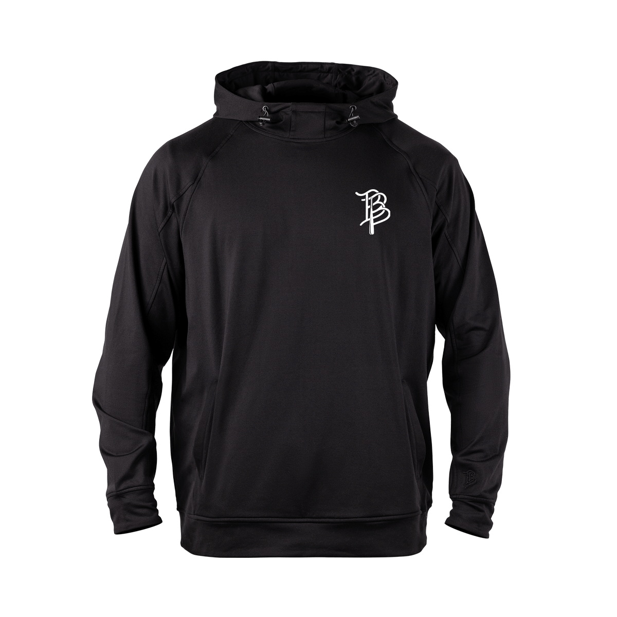 BB Baseball Cutout Performance Hoodie Black