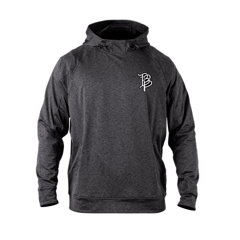 BB Baseball Cutout Performance Hoodie Charcoal Heather