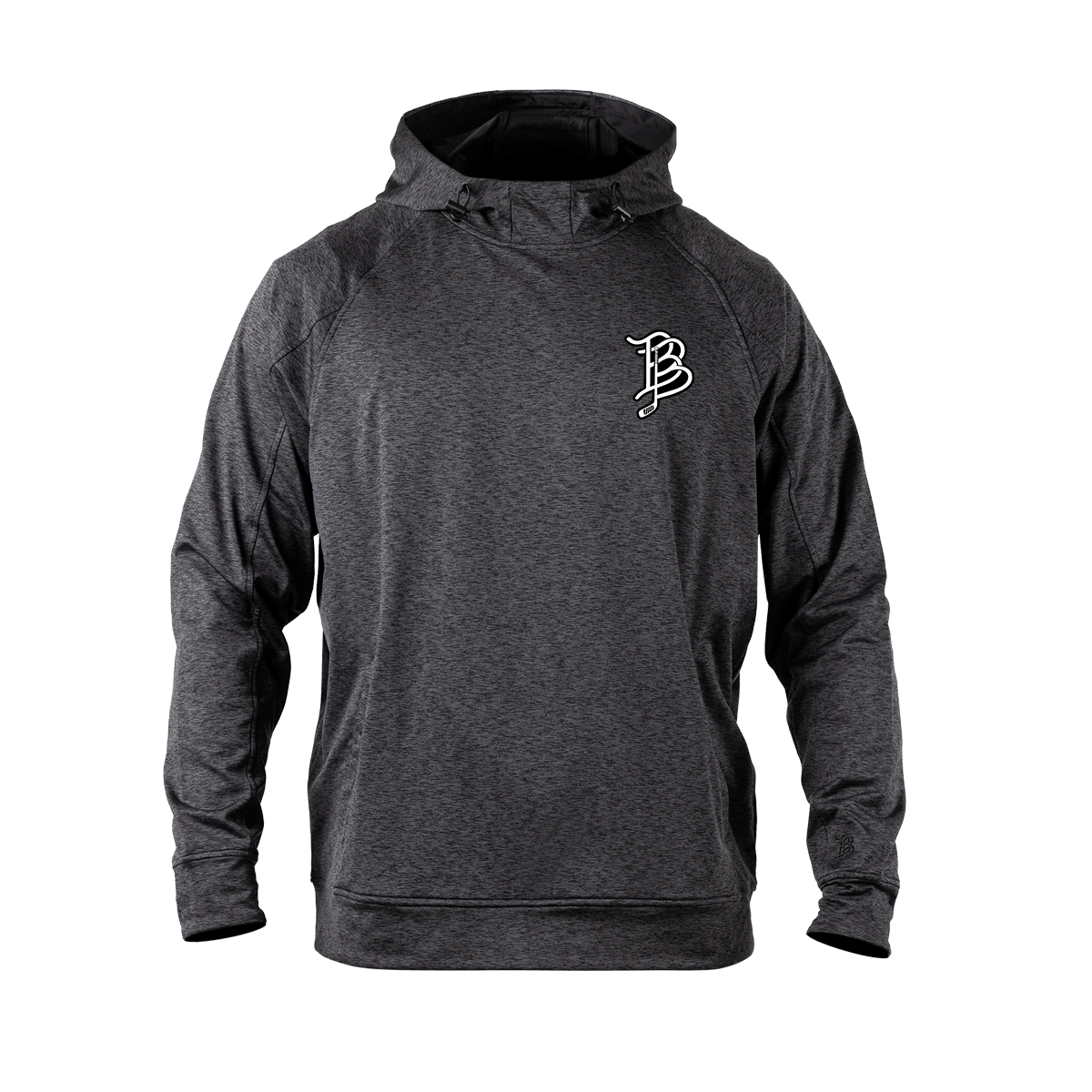 BB Hockey Cutout Performance Hoodie Charcoal Heather