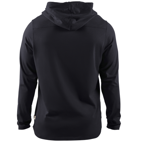 Cortaro™ Hooded Henley Back Black