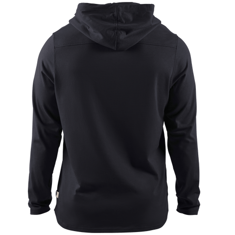 Old Glory Cortaro™ Hooded Henley  Back Black