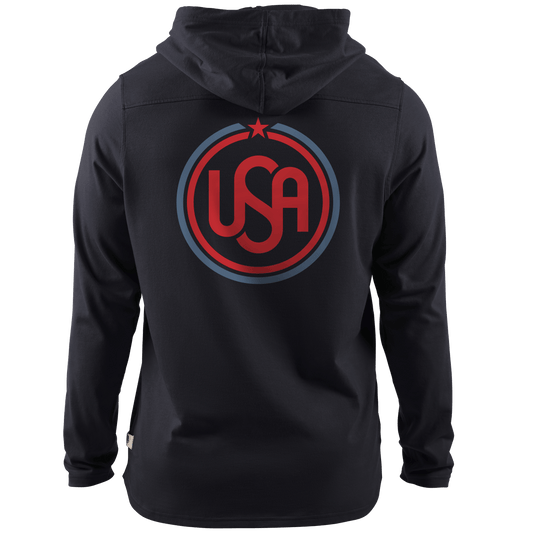 USA Icon Cortaro™ Hooded Henley  Black