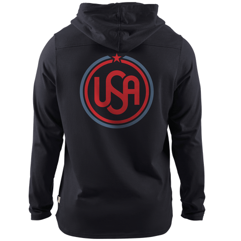 USA Icon Cortaro™ Hooded Henley  Black