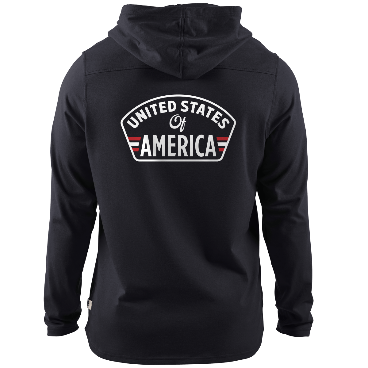 United States of America Badge Cortaro™ Hooded Henley  Black