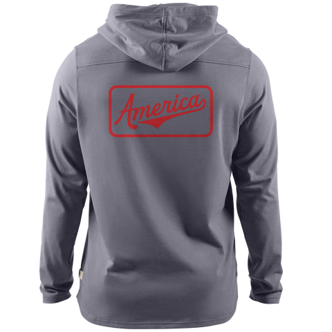 America Badge Cortaro™ Hooded Henley  Gray