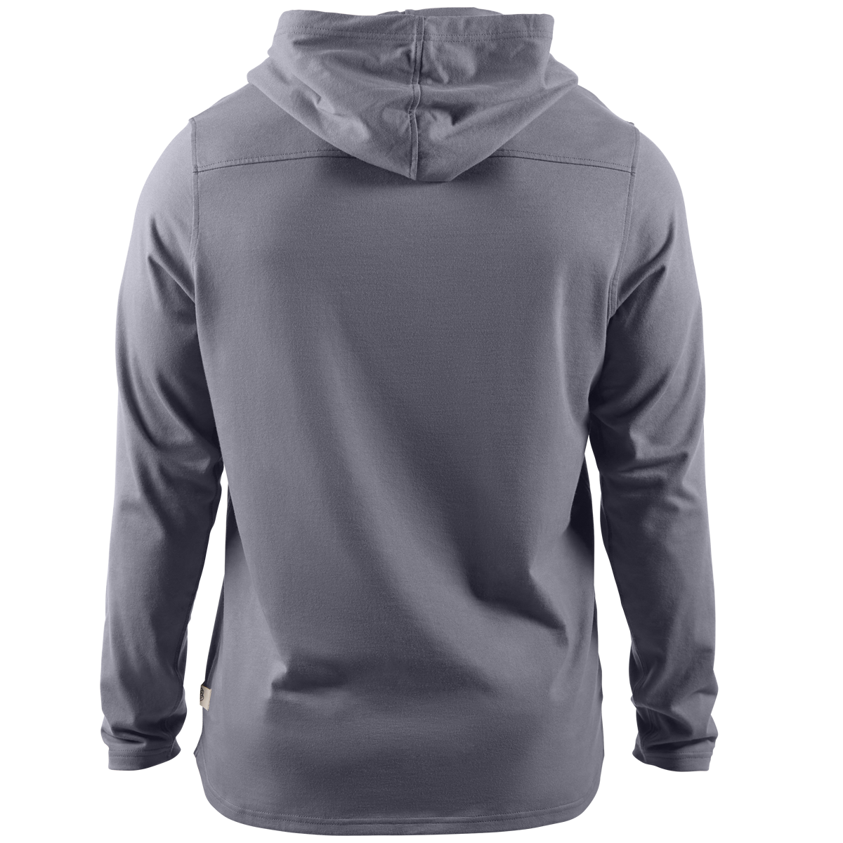 Old Glory Cortaro™ Hooded Henley  Back Gray
