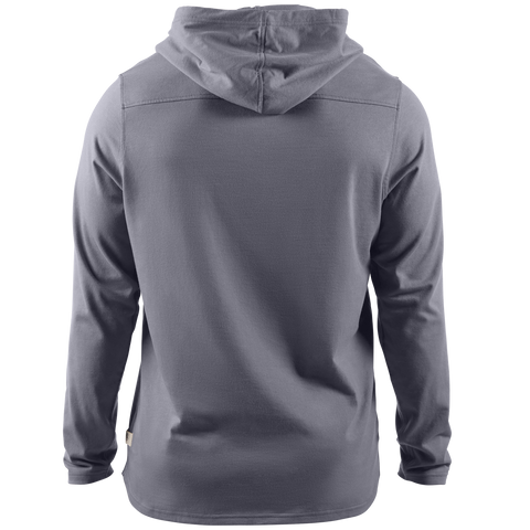 Old Glory Cortaro™ Hooded Henley  Back Gray