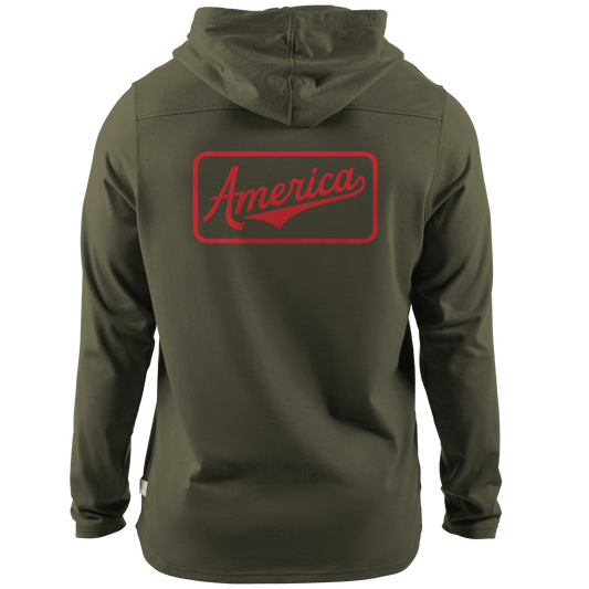 America Badge Cortaro™ Hooded Henley  Loden