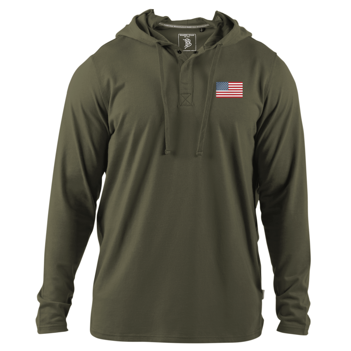 Old Glory Cortaro™ Hooded Henley  Loden