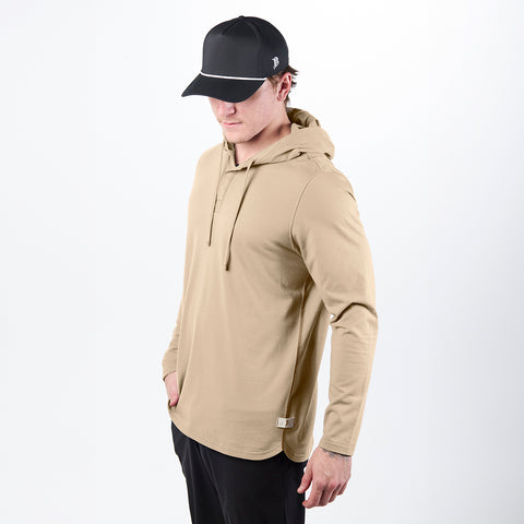 Cortaro™ Hooded Henley Lifestyle Sand