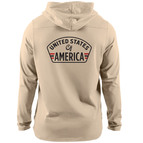 United States of America Badge Cortaro™ Hooded Henley  Sand