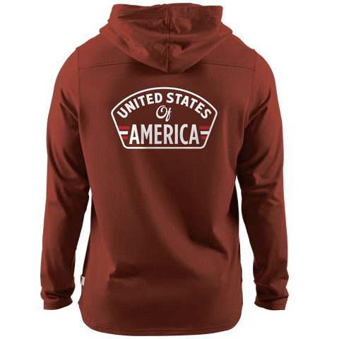 United States of America Badge Cortaro™ Hooded Henley  Sedona