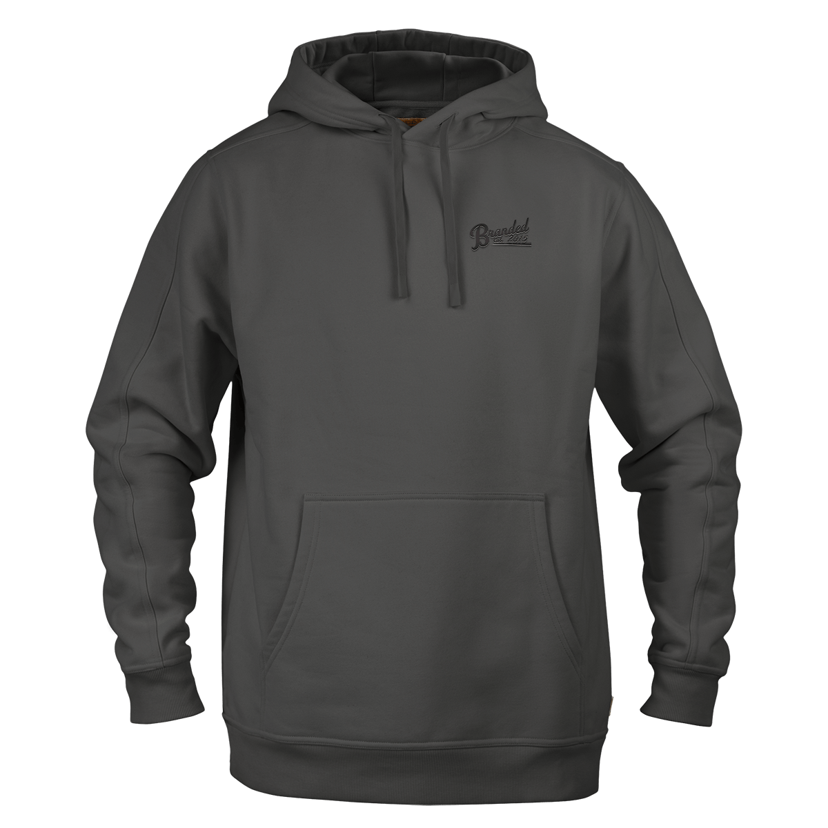Est. 2015 Stacked Silicone Script Granite Heavyweight™ Hoodie Charcoal
