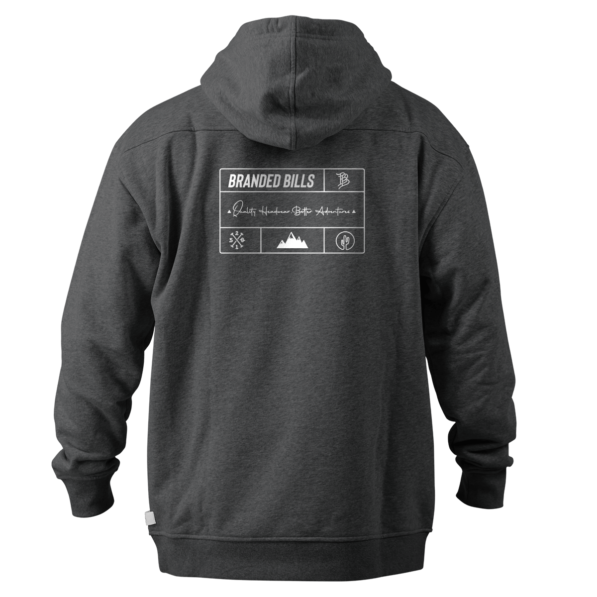 Branded Team Logo Peak™ Hoodie Charcoal Heather
