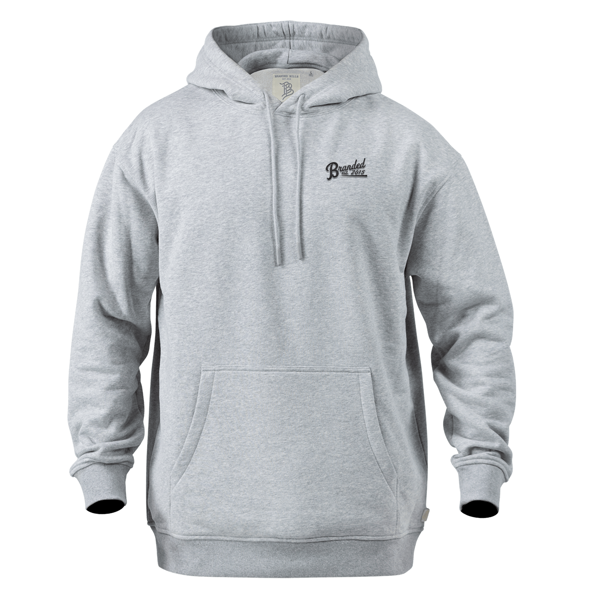 Est. 2015 Stacked Silicone Script Peak™ Hoodie Gray Heather