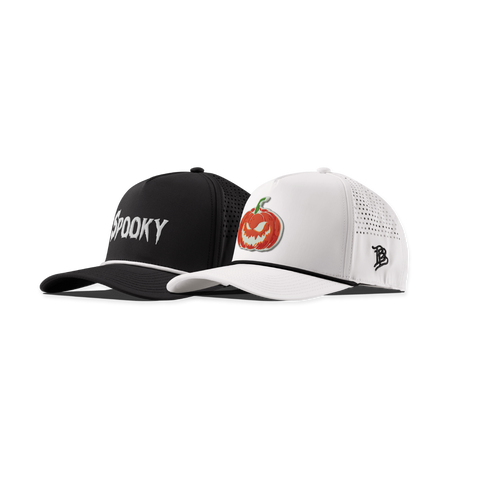 Spooky Glow + Jack-O-Lantern Glow Curved 5 Panel Rope Bundle Black + White