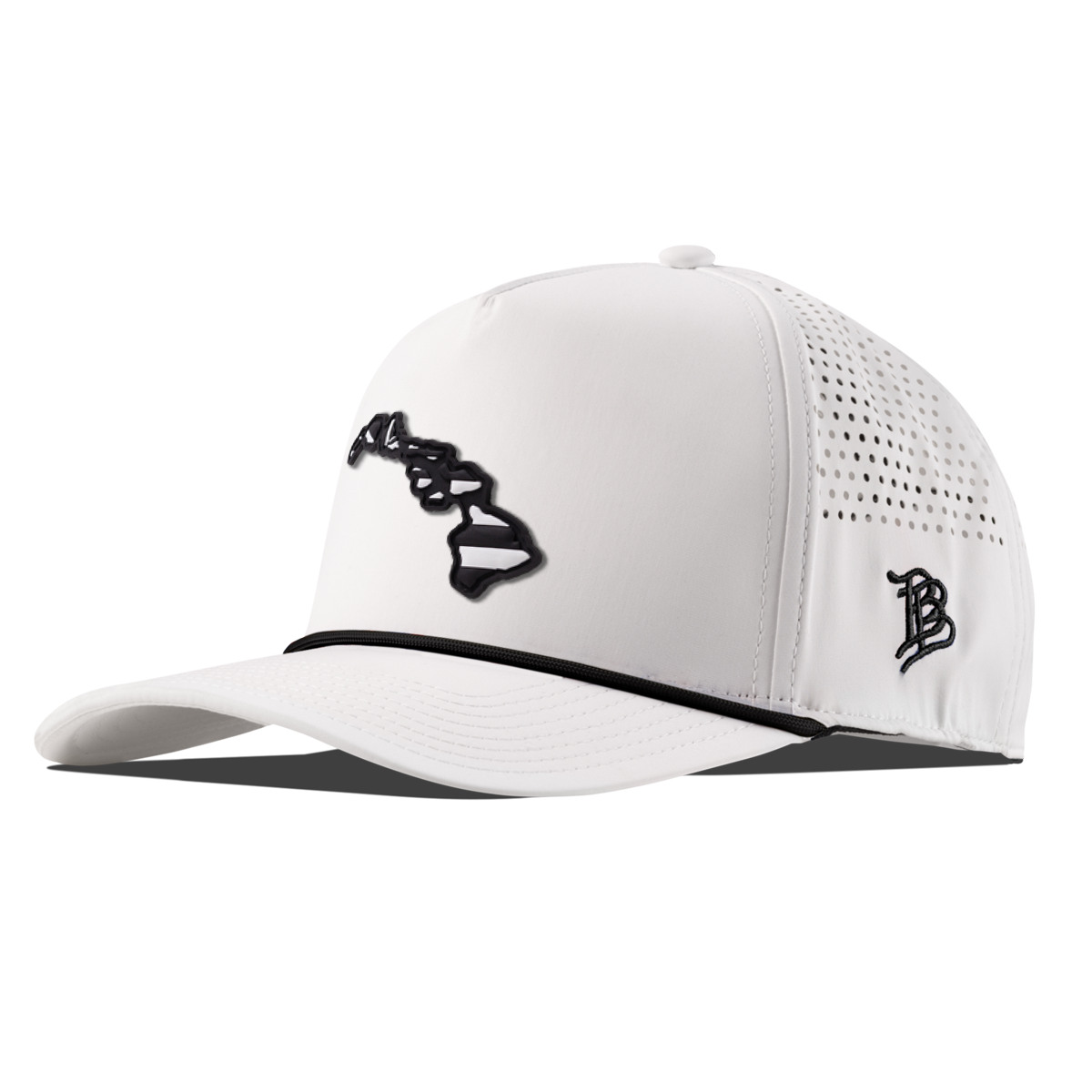 Hawaii Vintage Curved 5 Panel Performance White/Black